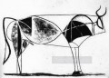 El Toro Estado VII 1945 Picasso blanco y negro